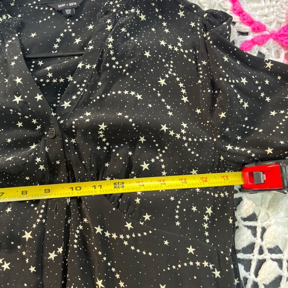 SAINT & SOFIA Black Star Galaxy Shirt Maxi Dress size 6 - Picture 9 of 14